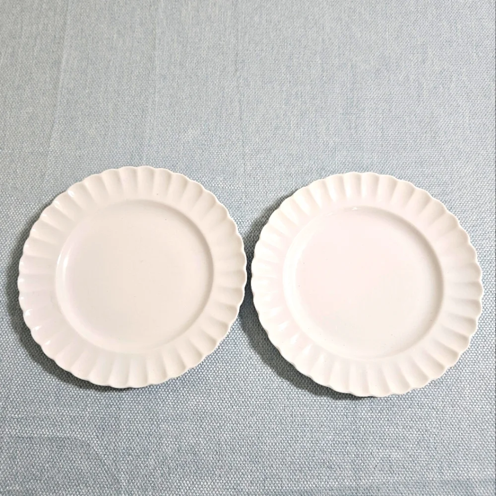 VTG Spode England (2) Chelsea White Salad Plates Discontinued 1985 8‎ Inch White